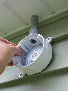 installing junction box in vinyl soffit|soffit outlet box attachment.